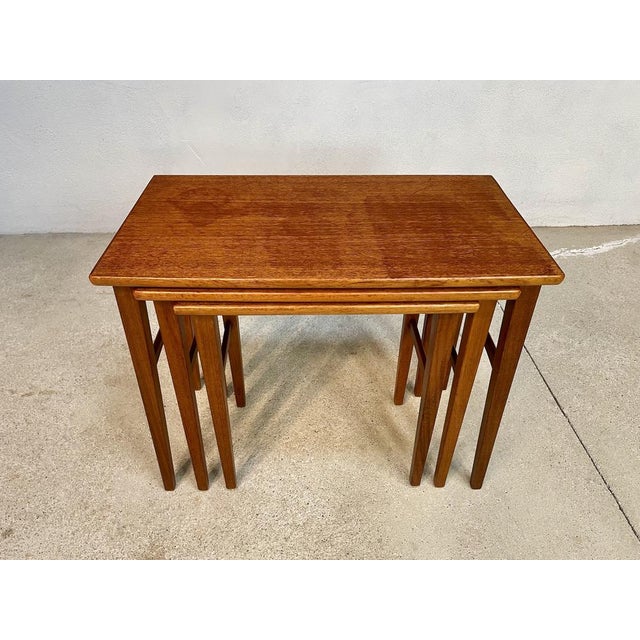 German Teak Nesting Tables, 1950s, Set of 3 For Sale - Image 11 of 18