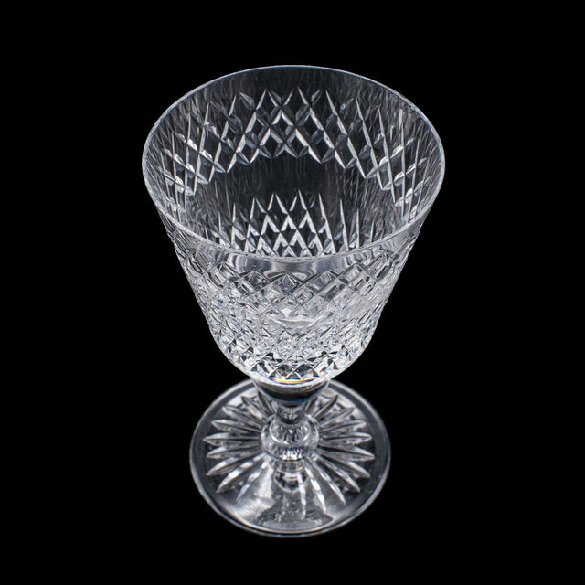 1970s Set of 6 Vintage Claret Glasses, Swedish, Crystal Wine Goblet, Afors Centenary For Sale - Image 5 of 9