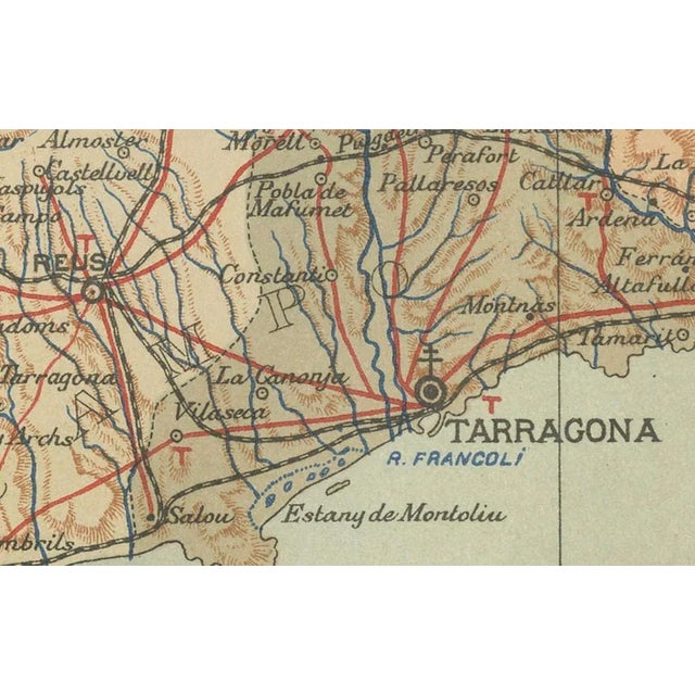 Catalonian Cartographic Depiction of Tarragona Province, 1901 For Sale - Image 4 of 10