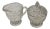 Vintage Clear Press Glass Sugar and Creamer Set For Sale