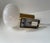 Vintage Scandinavian Brass Wall Lamp with Opaline Glass Mushroom Shade, 1960s For Sale - Image 9 of 10