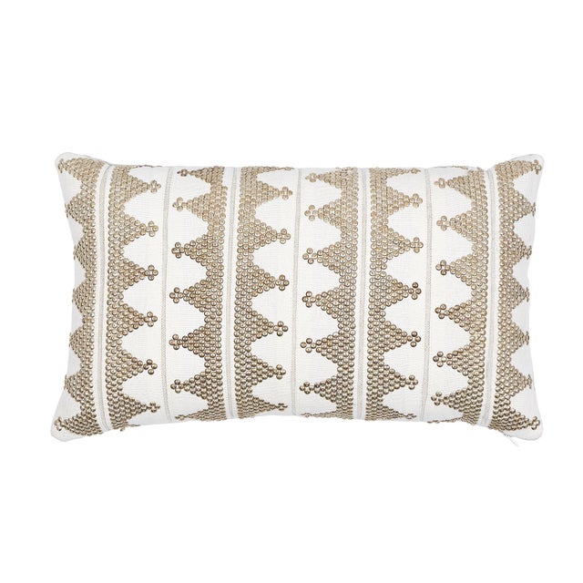 Schumacher X Johnson Hartig Tim Tim Greige Pillow For Sale In New York - Image 6 of 6