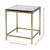 Square Contemporary End Table - Brass Finish For Sale - Image 11 of 11