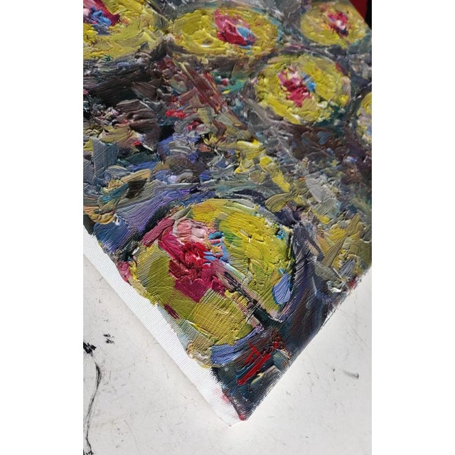 Contemporary Vivek Mandalia, Waterlilies, Oil on Canvas For Sale - Image 3 of 4