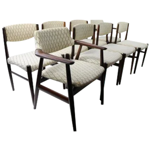 Set of 8 Danish Modern Dining Chairs in Rosewood by Grete Jalk