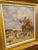 Antique turn of the century original oil on canvas painting depicting an English hunt scene with riders in red reading...