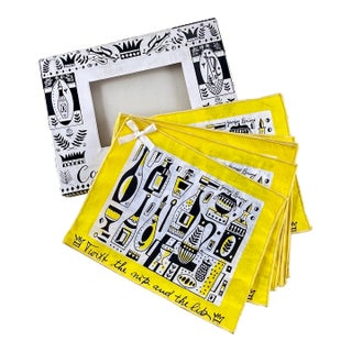 George Briard Cocktail Napkins -Twixt the Nip & the Lib, S/8 Boxed For Sale