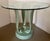 Lovely Empire style entry hall/dining table base. Carved wood with a green finish and some gold touches. Circular base...