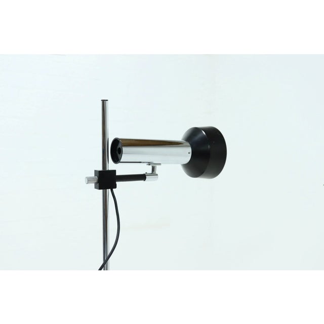 Large Adjustable Chrome and Steel Desk Lamp, 1960s For Sale - Image 6 of 10