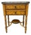 Vintage Two Drawer Birds Eye Wood Brass Gallery Drinks or Side Table For Sale