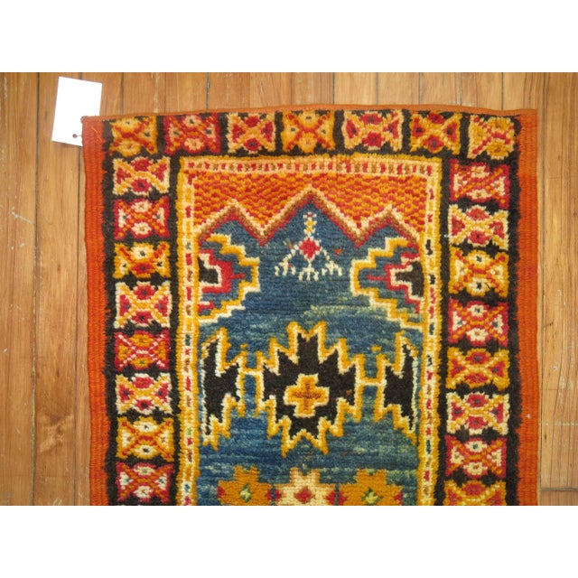 Blue Vintage Moroccan Rug - 2' x 4'9" For Sale - Image 4 of 6