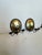 Rustic Antique Hammered Brass & Iron Candle Sconces -a Pair For Sale - Image 3 of 8