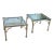 Pair of 1970s Maison Jansen / Mastercraft Style Chrome and Brass Side Tables With Beveled Glass For Sale