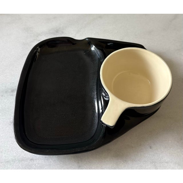 Mid-Century Modern Mid 20th Century Mid Century Modern Ceramic Black and White "Tv Set" by Rubel - 4 pcs For Sale - Image 3 of 11