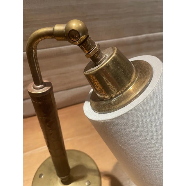 Mid-Century Modern Mid Century French Adnet Style Desk Lamp For Sale - Image 3 of 11