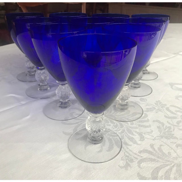 Vintage Cobalt Blue Stemware Glasses Set of 10 Chairish