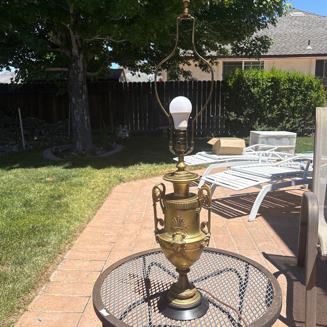 Late 19th Century Antique French Gilt Bronze Table Lamp For Sale - Image 5 of 5