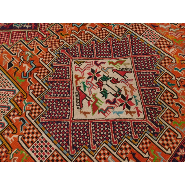 2000 - 2009 Vintage Persian Flatwoven Sumac Rug For Sale - Image 5 of 13