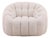 Modern Tufted Ivory Swivel Chair For Sale