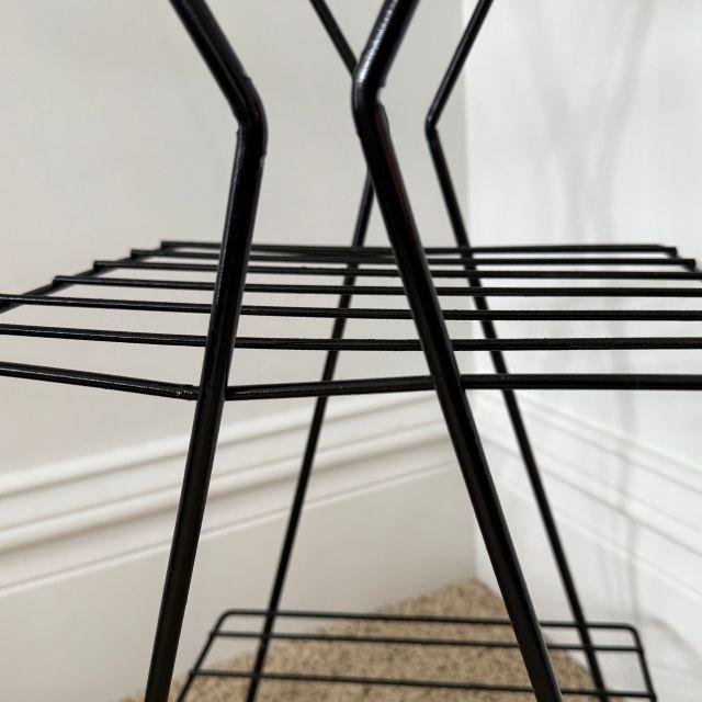 Mid-Century Modern Metal 3-Tiered Plant Stands, Pair (2) For Sale - Image 9 of 12