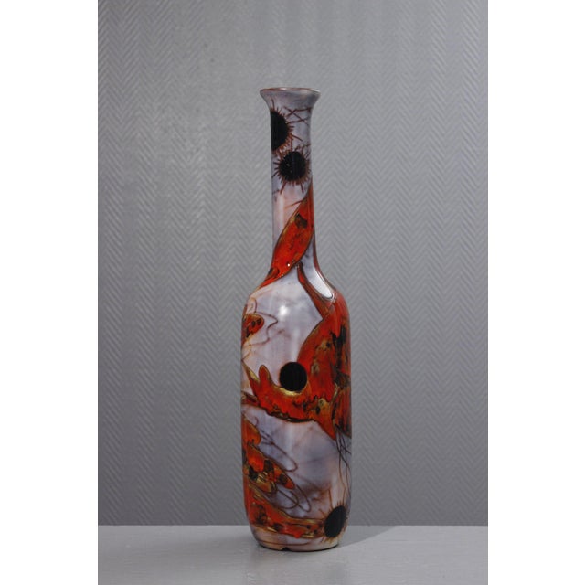 1960s Large Vintage French Ceramic Lamp Base by Kurt & Monique Brunner for Vallauris, 1960s For Sale - Image 5 of 15