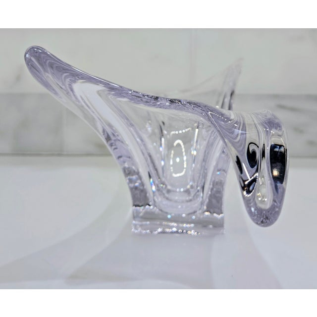 1970s 1970s Cofrac Art Verrier Freeform Crystal Centerpiece Bowl – France For Sale - Image 5 of 12