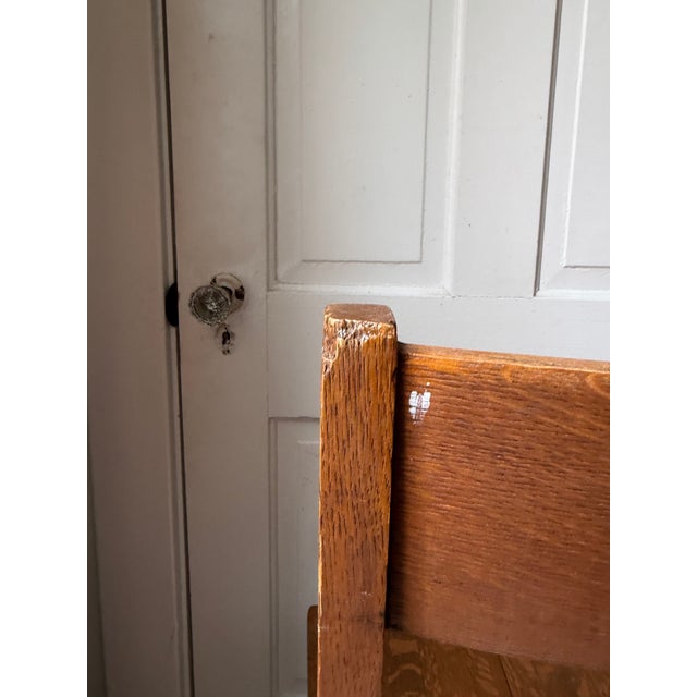 Antique Oak Mission Chair For Sale - Image 12 of 12