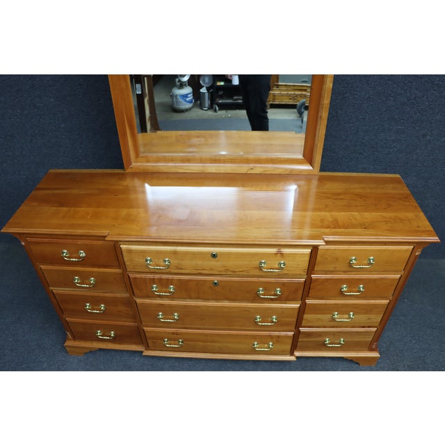 Harden Classic Cherry Dresser With Mirror, Solid Cherry, 12 Drawer For Sale - Image 9 of 18