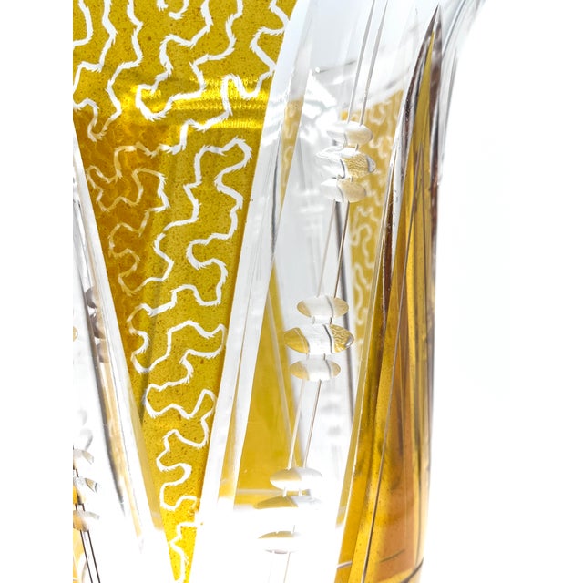 Antique Bohemian Biedermeier Crystal Vase attributed to Moser Carlsbad, 1850 For Sale - Image 10 of 16