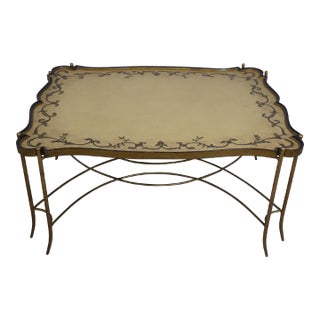 Ardley Hall Decorative Venetian Iron Base Coffee Table For Sale