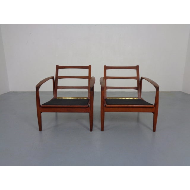 Goldfeder Teak Armchairs from Carl Straub, Germany, 1950s, Set of 2 For Sale - Image 13 of 18