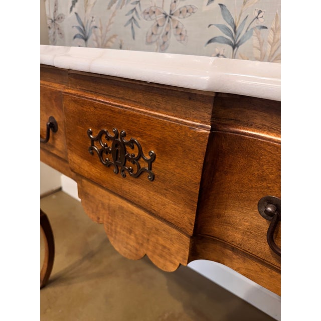 19th Century French Walnut Bath Vanity For Sale - Image 14 of 15