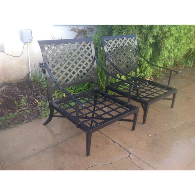 Modern Modern Patio Lounge Chairs - A Pair For Sale - Image 3 of 5