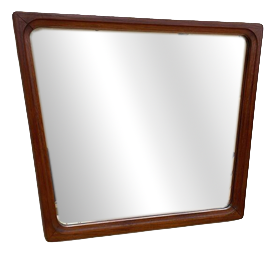 Vintage Teak Mirror, Denmark, 1960