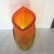 Blenko Orange and Gold Oval - Top Hand Blown Glass Vase Signed For Sale - Image 9 of 12