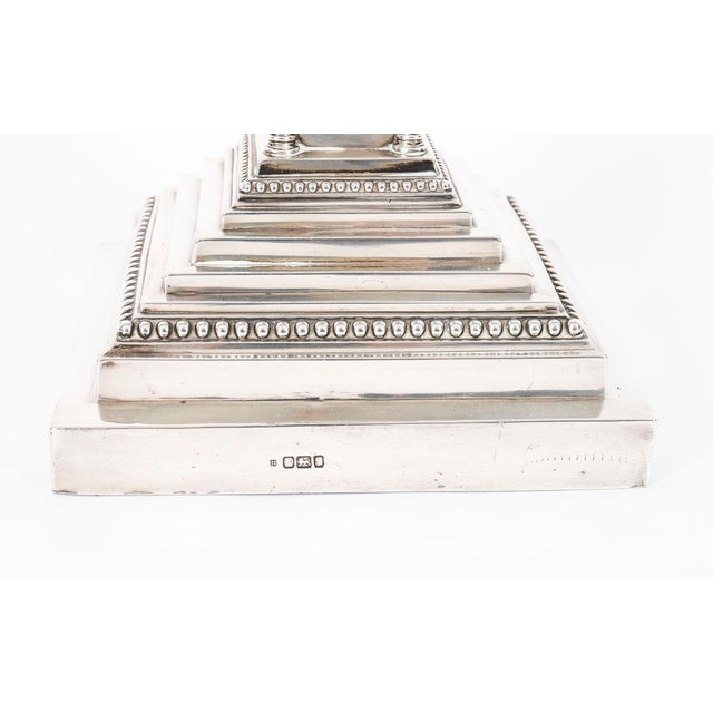 Silver Antique Sterling Silver Corinthian Column Table Lamp from Walter Latham & Son, 1910s For Sale - Image 8 of 12