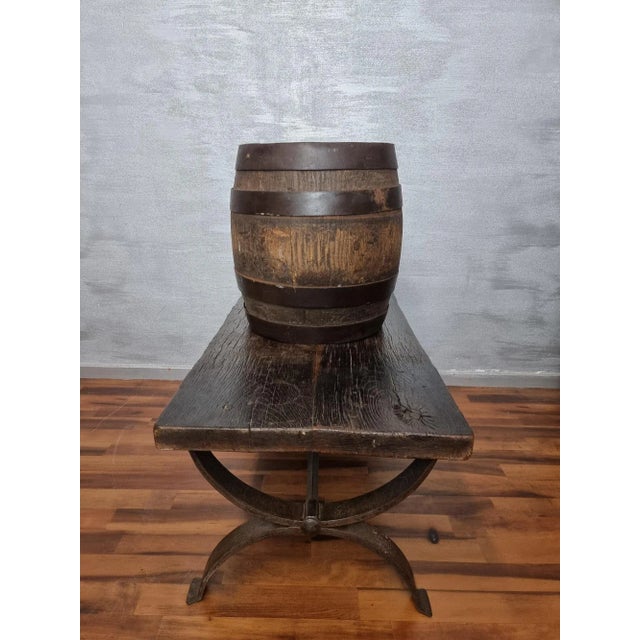 Original wine barrel from 28.5 litres, from winery Kesselring Germany. The original pouring spout is still in place and...