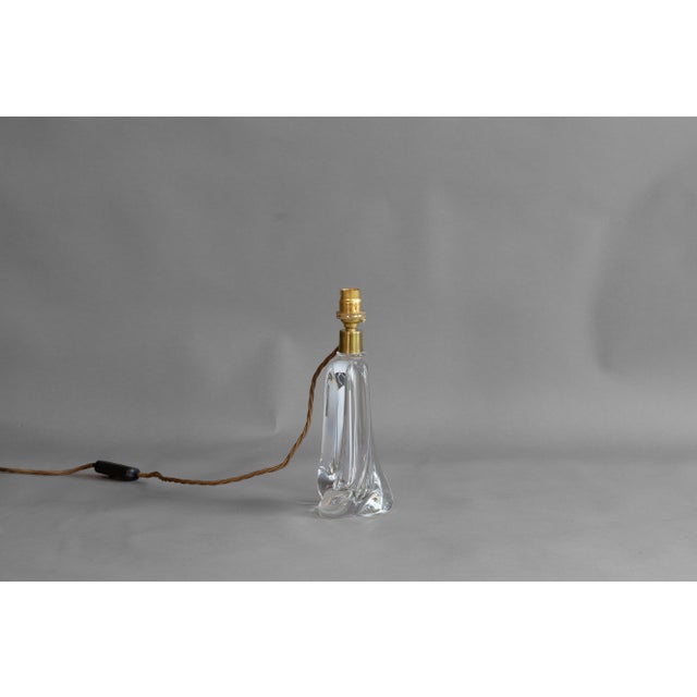 Mid-Century Clear Glass Table Lamp, 1960s For Sale - Image 4 of 9