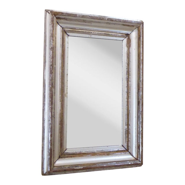 Antique Silvered Mirror For Sale