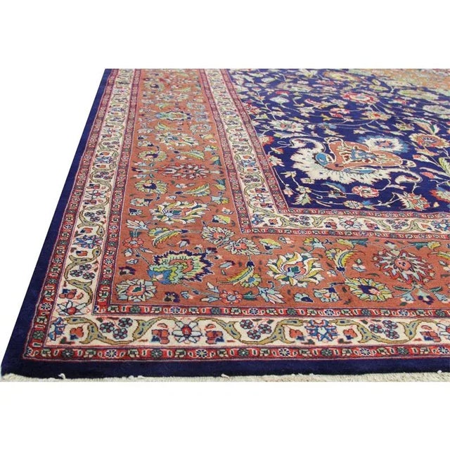 1970s Old Persian Tabriz Masterpiece Rug 9’8″ X 12’0″ For Sale - Image 4 of 8