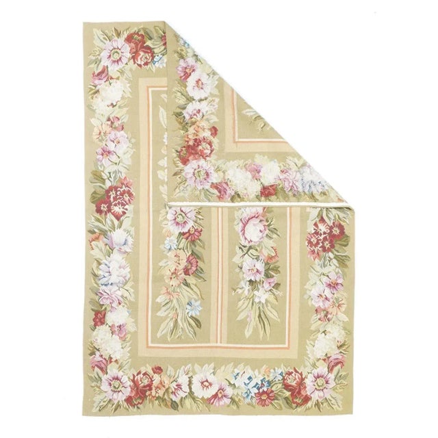 Rococo Aubusson Design Tapestry 4'0'' X 6'0'' For Sale - Image 3 of 10