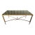 Vintage Stone and Metal Coffee Table For Sale