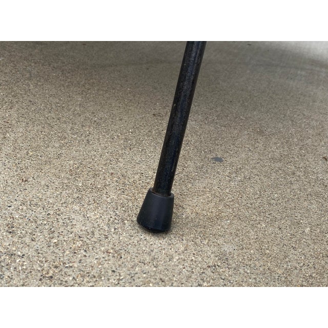 Wood Rare Vintage 1950's Iron Upholstered Lounge Chair For Sale - Image 7 of 12