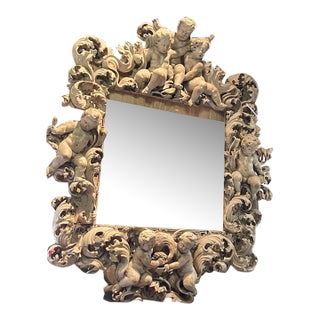 Late 17th Century Continental Baroque Carved Wood Picture Frame Probably Flemish For Sale