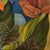 2010s Marc Zimmerman "Jungle Blues" Oil Painting, Blue Figurative Portraits in Tropical Setting, Hibiscus Blooms, Gold Foliage, Contemporary Art West Coast For Sale - Image 5 of 9