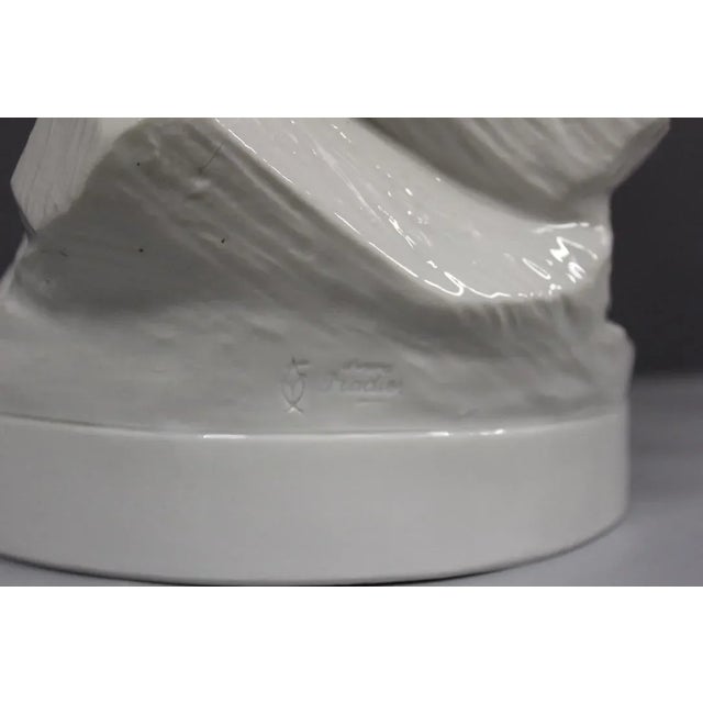 After James Pradier (1790/1852), Venus bathing, white enameled porcelain from Villenauxe la Grande, circa 1950, set in...