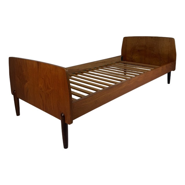 Vintage Danish Teak Single Bed, 1960s For Sale