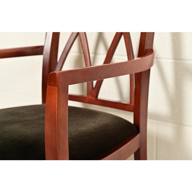 Bernhardt Regency Carved Mahogany Dining Chairs | Set of Eight For Sale - Image 10 of 15