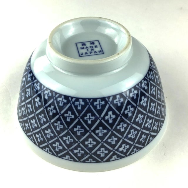 Ceramic Japanese Blue & White Rice Bowl Trinket Holder For Sale - Image 7 of 9
