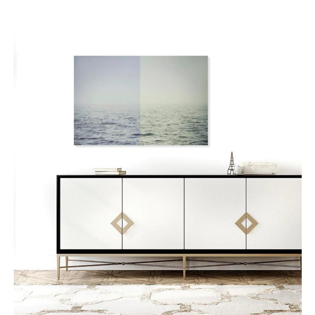 Captured at dusk, Angela Cameron's serene seascape is presented with a modern 2 tone effect. This Pacific Ocean fine art...